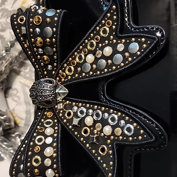 Kurt Geiger Studded Bow Shoreditch Patent Leather - Picture 2 of 10